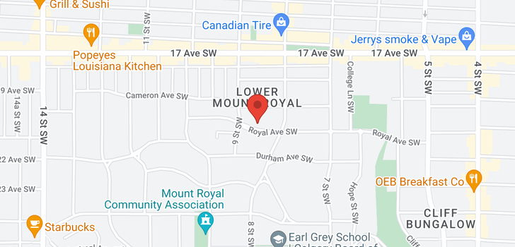 map of 305 920 Royal Avenue SW